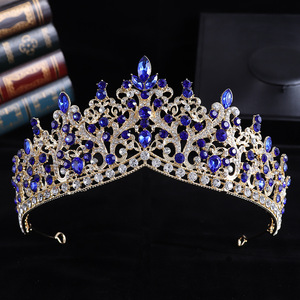 Tiara de boda al por mayor, corona, accesorios nupciales <span class=keywords><strong>para</strong></span> el cabello, tiaras y corona doradas y rojas <span class=keywords><strong>para</strong></span> <span class=keywords><strong>mujer</strong></span> - Product Image 6