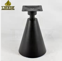 Pieds de table basse ou d'appoint décoratifs en acier noir, finition poudrée, style antique, accessoires