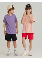 Alta calidad 100% algodón niños Cool Touch camisetas verano estilo mayor tamaño medio niños sólido camiseta en blanco
