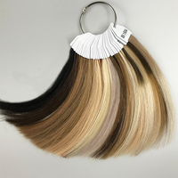 En Stock 100% échantillons de couleur de cheveux vierges humains testant des anneaux d'échantillon de couleur pour un salon de coiffure anneau de couleur de cheveux pour des cheveux de salon