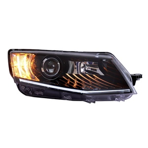 Para Octavia 15-17, Conjunto de Faros Delanteros LED de Alta Gama de 12V 50W con Luz Diurna Tipo Pestaña, Lente de Faro LED de 12V Tipo Pestaña para 15-17 - Product Image 1