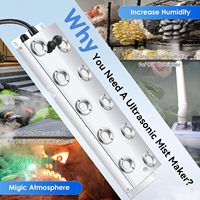 Humidificateur à ultrasons industriel à 10 têtes pour étangs, serres, rocailles, décorations d'Halloween, piscines, aquariums