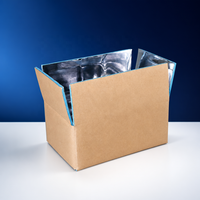 Boîte isotherme 72h pour stockage à froid, étanche, en aluminium et mousse ondulée, pour livraison de crème glacée, pâtisseries et aliments surgelés