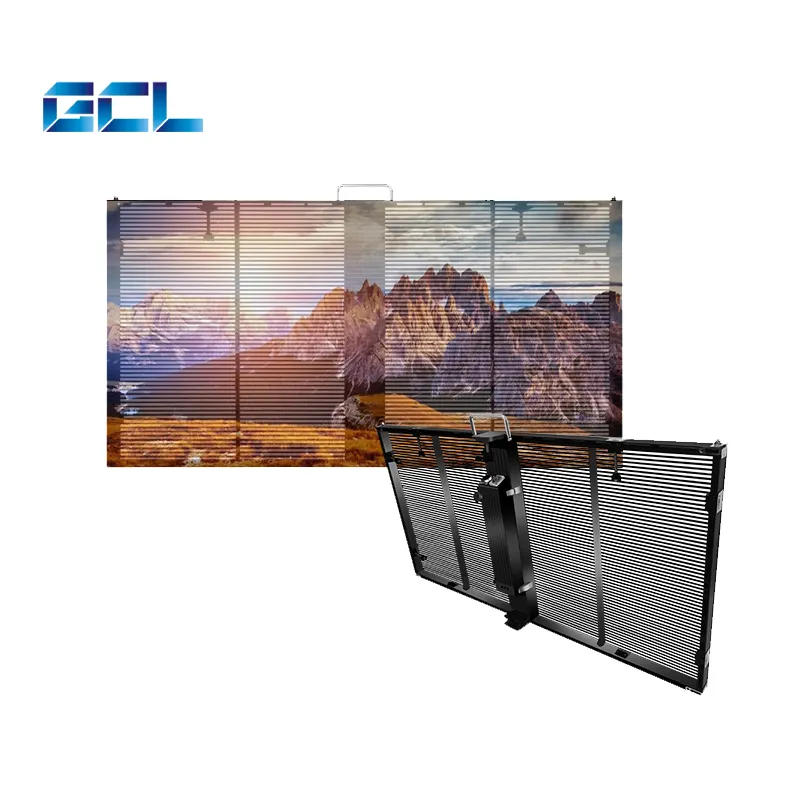 GCL 85% Transparency LED Window Glass LED Display P3.9 High Definition