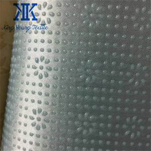 Tissu de satin brillant de polyester enduit de silicone/tissu antidérapant pour le matériel de protection de pantoufles/chaussures de bébé - Product Image 2