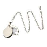 Lupa redonda de 10 aumentos para mujer, lente monoculada con colgante, regalo para hombres, niños y personas mayores que leen