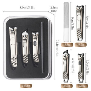 Juego de Cortaúñas de Diseño, Cortaúñas de Acero Inoxidable de Alto Pulido, Lima de Vidrio Nano, Apertura de Mandíbula Ancha, Herramientas Duraderas y Portátiles <span class=keywords><strong>para</strong></span> el Cuidado de <span class=keywords><strong>las</strong></span> <span class=keywords><strong>Uñas</strong></span> - Product Image 3