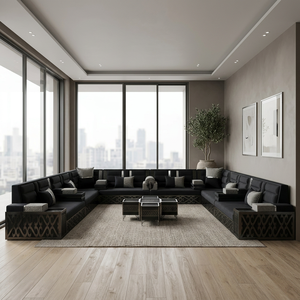 Conjunto de Sala de Estar Tradicional Árabe Majlis |   Tapicería de Tela, Plegable, Extensible, Modular, Estilo Antiguo |   Personalizable |   Envío Gratuito a Todo el Mundo - Product Image 3