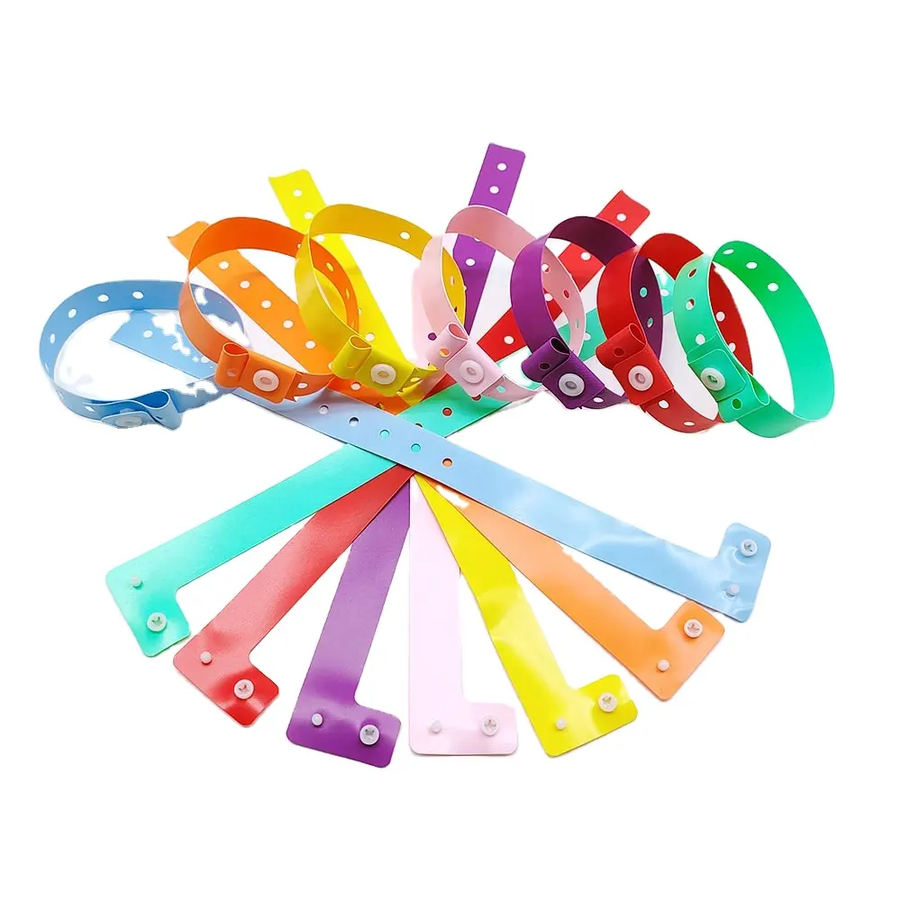 Eventi e Festival fornitura regali ID braccialetto una volta uso bracciale in plastica morbida PVC vendita a buon mercato a forma di L formato adulto