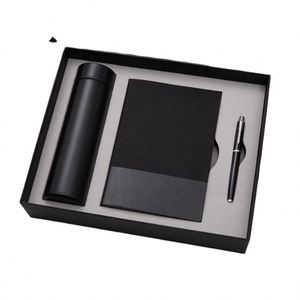 Customizable Red PU Leather <b>Notebook</b> Thermos Cup Gift Set Wholesale Promotional Luxury Business Pen Water Bottle Journal Set - Product Image 2
