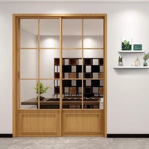 Puerta Doble de Aleación de Aluminio Estilo Francés con Apertura Lateral Interior y Vidrio Templado para Sala de Estar, Estudio o Patio - Product Image 2