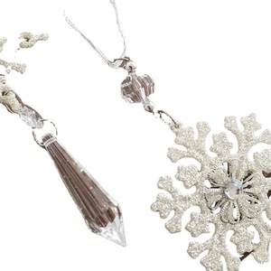 Long lanh trong suốt PVC Bông Tuyết treo đồ trang trí 3 Gói trang trí Giáng sinh - Product Image 5