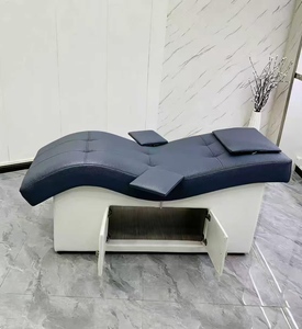 Table de massage réglable en cuir PU, lit de nettoyage facial, canapé de traitement pour salon de beauté avec armoire de rangement - Product Image 6