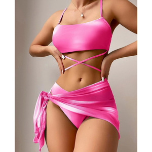 Swimsuit <strong>Manufacturers</strong> Custom Design Private Label Beachwear Tie Dye Three-Piece Mesh Online Sexy Bikini <strong>Swimwear</strong> - Product Image 2