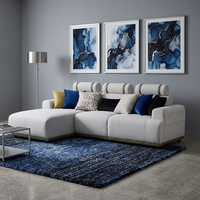 Ensemble de canapés modernes pour hall d'hôtel cinq étoiles, mobilier de salon pour la maison, ensemble de canapés de luxe pour villa, ensemble de canapés pour salon de complexe hôtelier