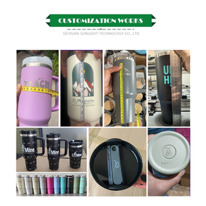 Upgrade 20oz 30oz 40oz Purple Tumblr Custom Logo Stainless Steel Vacuum Insulated Thermos Flask Handle 6-12 Hours Thermal BPA - Product Image 6