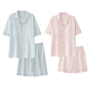 Cardigan estivo a maniche corte da donna Sweethoney Couple's, 100% cotone, vestibilità ampia e casual, pantaloncini, pigiama, abbigliamento <span class=keywords><strong>per</strong></span> la casa, uso esterno - Product Image 6