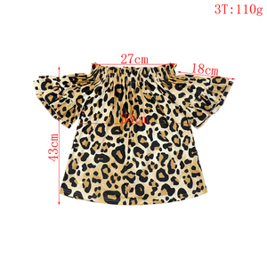 T-shirt d'été à manches volantées pour maman et moi, imprimé léopard, décontracté, pour fille de 6 ans, tenue assortie pour la famille - Product Image 6
