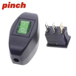 <b>Switch</b> Rocker 3A 250V AC DC SPST Panel Mount Black Nylon Boat Type With <b>Light</b> 4 Pin 6 Pin - Product Image 3