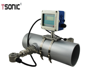 Testeur de débitmètre à ultrasons TSONIC jauge de mesure de liquide/fluide 0 ~ 10 m/s plage de débit coque bleue écran LCD de haute qualité - Product Image 4