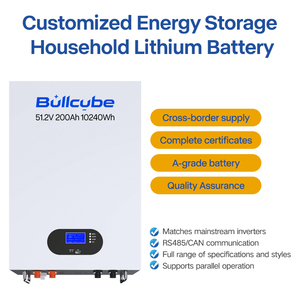 Batteries lithium-ion Bullcube 48V 200Ah, taux de décharge élevé, 10 kW, montage mural, GX-48200-PW, lithium 10 kWh 51,2V - Product Image 4