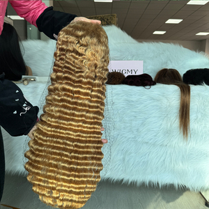 # Perruque frontale en dentelle suisse HD transparente, cheveux humains vierges brésiliens Remy bruts, blonds, 27 Deep Wave, 26 pouces, 13x4 13x6 - Product Image 5