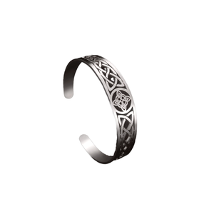 Bracelet jonc nœud de sorcière viking, amulette vintage celtique nordique en acier inoxydable, bijou de mode pour femme - Product Image 1