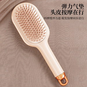 Air Cushion Comb Large Size Anti Static Massage Comb For Long Curly Hair Home Use Milky White - Product Image 3