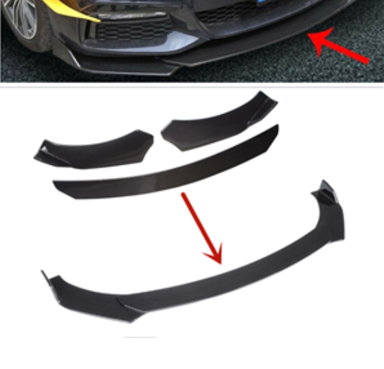 Plastic PP Front Bumper Lip Spoiler 4pcs 47.24*4.72in For Jeep Grand Cherokee