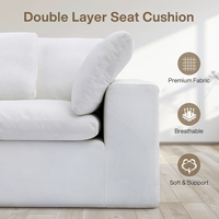 Modernes Wohnzimmer Wohnzimmer Sofa Set Möbel Weiß 35D Hoch dichtes Schaums ofa L-förmige Ecke Modulare Sofas Schnitts ofa
