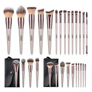 Custom Professional High Quality Full Cosmetics Logo Travel Size 8pcs 15 Pcs Makeup Brush Set