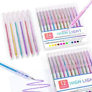 Stylos gel pailletés multicolores, pointe de 1,0 mm |   Surligneur à séchage rapide pour l'école, le journalisation, le scrapbooking et les projets de bricolage - Product Image 1
