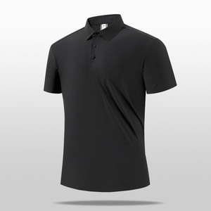 Kemeja Polo cepat kering untuk pria, kaos rajut merek besar kerah tinggi desain datar untuk Golf kerja kasual panjang pendek - Product Image 6
