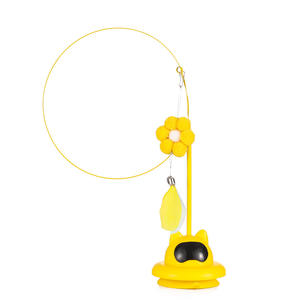 Jouet pour chat <span class=keywords><strong>Bobit</strong></span> en forme de plume de dessin animé à ventouse – Jouet agitateur en plastique écologique avec piste pour chats - Product Image 5