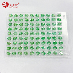 Pengiriman cepat raiba warna grosir batu permata longgar <span class=keywords><strong>Oval</strong></span> potongan berseri batu zirkon 4K rusak potongan es zirkonia sintetis - Product Image 2