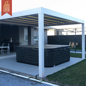 Pergola Autoportante Mirador con Tetto a Lamelle Pieghevoli, Tenda da Giardino, Riparo Antipioggia per Porta d'Ingresso, Tettoia Retrattile in Alluminio - Product Image 6