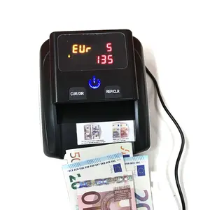 Rilevatore di banconote nero da tavolo portatile UV con rilevamento di valuta buona