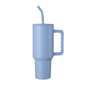 40oz Car <b>Travel</b> H3.0 Handle Tumbler Vacuum <b>Mug</b> Lid Straw Non-Slip Base ODM OEM Custom Design - Product Image 2