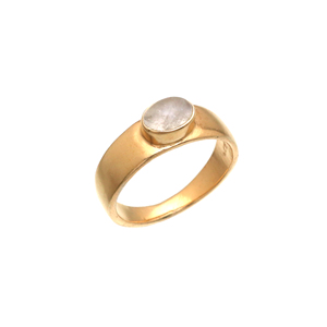 Handmade Stylish Boho Gold Plated Rainbow <b>Moonstone</b> Rings Fashionable Natural Wedding <b>Jewellery</b> for Parties - Product Image 1