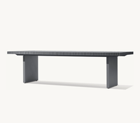 CAICOS nouveau jardin patio aristocrate aluminium salle à manger chaise ensemble famille cour salle à manger chaises pique-nique rassemblement rectangulaire Table à manger