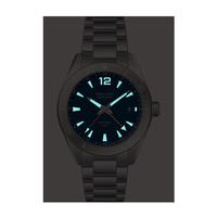 Jam Tangan Pria Sporty Mewah Berkualitas Tinggi, Anti Air, dengan Tali Baja Tahan Karat, Mesin Jepang Nh34 GMT