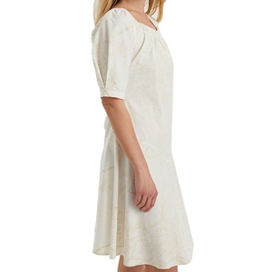 Vestidos de Verano Casuales Elegantes de Alta Calidad Personalizados, con Estampado Combinado, Manga Abullonada, Muy Coloridos, con Detalles de Goma, para Mujer - Product Image 4