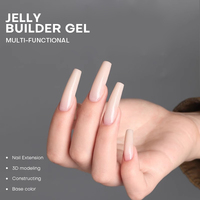 Gel Mousse Dur Non-Coulant pour Extension d'Ongles, Gel Polish Sans Chaleur, Résine à Dissoudre, Fournitures pour Ongles, Gel UV Constructeur pour Salons de Beauté