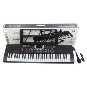 <span class=keywords><strong>Clavier</strong></span> de piano électrique 54 touches en plastique avec haut-parleur intégré, design compact, multifonctionnel, orgue électronique à accord simple, alimentation USB - Product Image 1