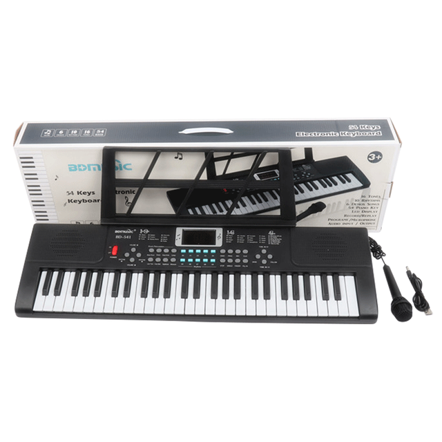 54 Key Electric Piano Keyboard Plastic Built-In Speaker Compact Design Multifunctional Single Chord Electronic Organ USB Power