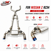 Sistem Knalpot Sport KM Premium SS304 untuk Nissan Z RZ34 3.0T V6 dengan Kontrol Katup, Performa Tinggi, Perakitan Pipa Tengah Belakang