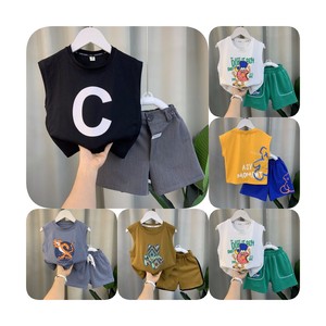 Conjunto <span class=keywords><strong>de</strong></span> chaleco para niños Verano <span class=keywords><strong>Algodón</strong></span> Nuevos pantalones cortos para niñas <span class=keywords><strong>Ropa</strong></span> para bebés Conjunto sin mangas <span class=keywords><strong>Ropa</strong></span> para niños - Product Image 1