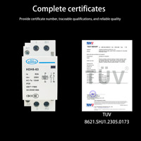 Contactor de CA Modular de 2 Polos y 63A, 2NO, para Uso Doméstico, 500V, Riel DIN, HANDELE HDH8-63, China