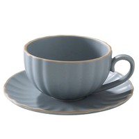Ensemble tasse et soucoupe en céramique de style européen personnalisé de 200 ml pour le latte, le cappuccino, les cadeaux de mariage et les cadeaux d'entreprise