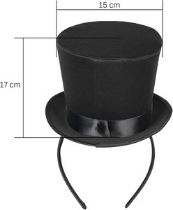 Mini chapeau haut de forme, accessoire de costume - Chapeau Gatsby des <span class=keywords><strong>années</strong></span> 1920, <span class=keywords><strong>années</strong></span> <span class=keywords><strong>folles</strong></span>, mini chapeau Great Gatsby des <span class=keywords><strong>années</strong></span> 20, MPA-0114 - Product Image 3
